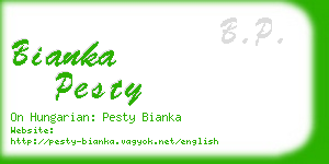 bianka pesty business card